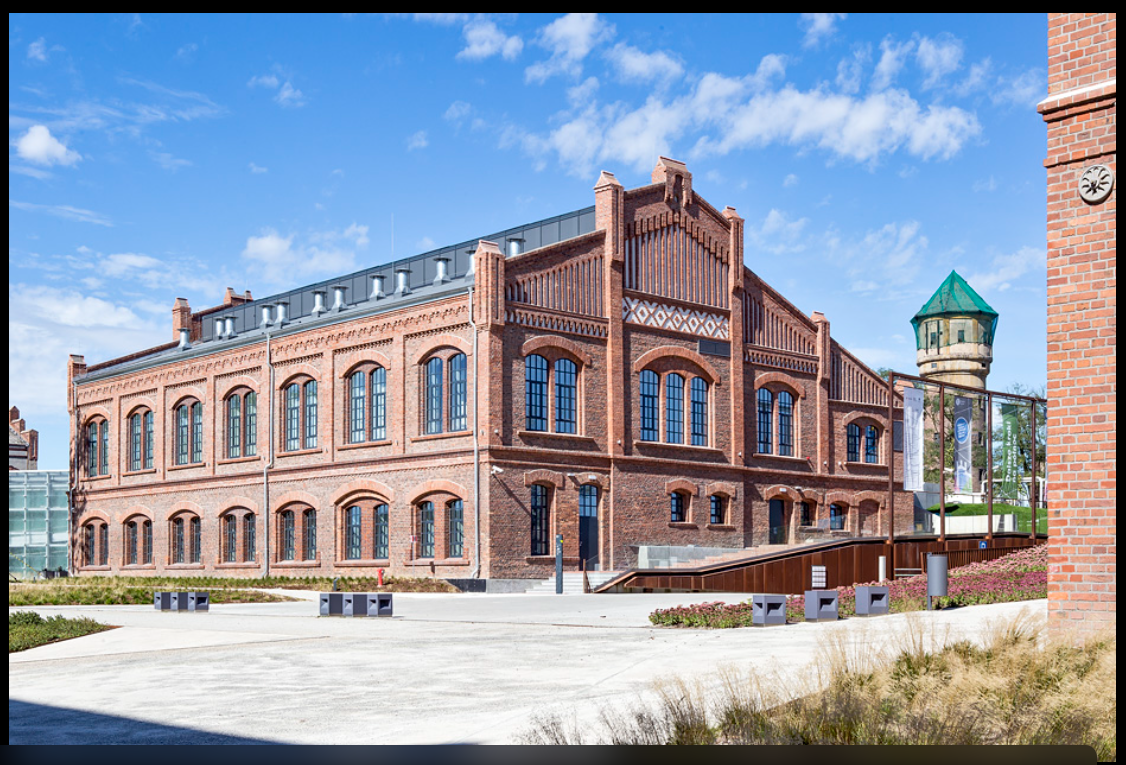 Industrial brick building