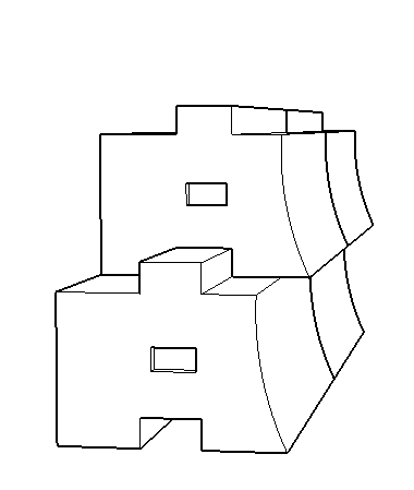 Close stack showing two courses interlocked