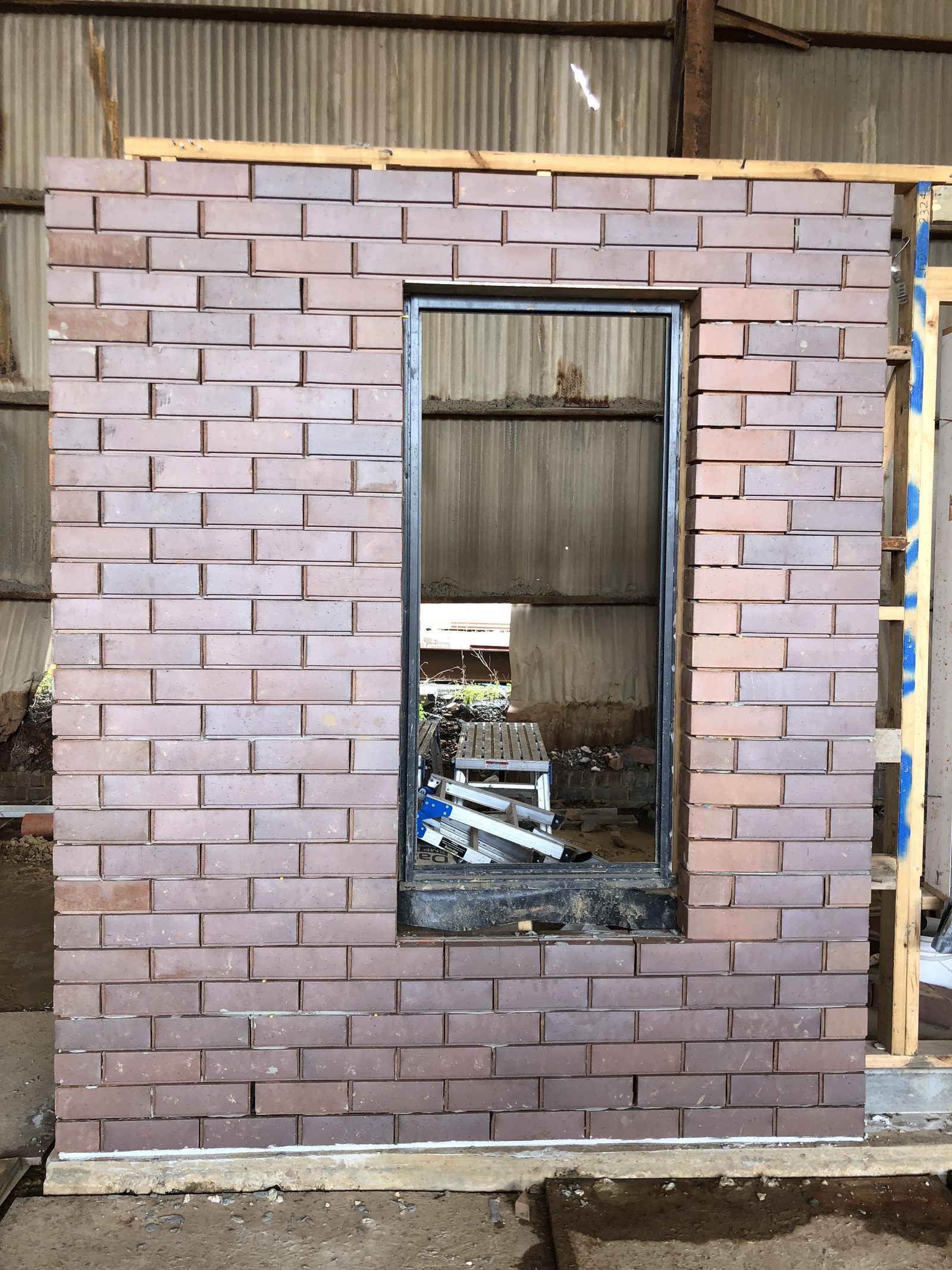 Reference prototype facade mock-up around a window opening